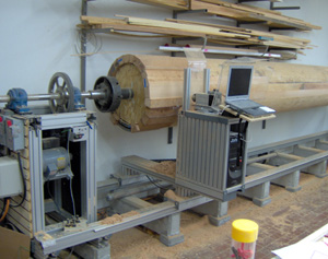 CNC lathe with 48 inch diameter capacity.
