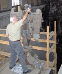 Laser scan wood angels.